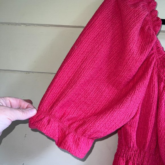 ANTHROPOLOGIE Pilcro cinched puff sleeve peasant top - Picture 10 of 13